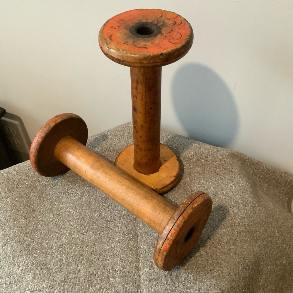 Vintage Textile Mill Spools